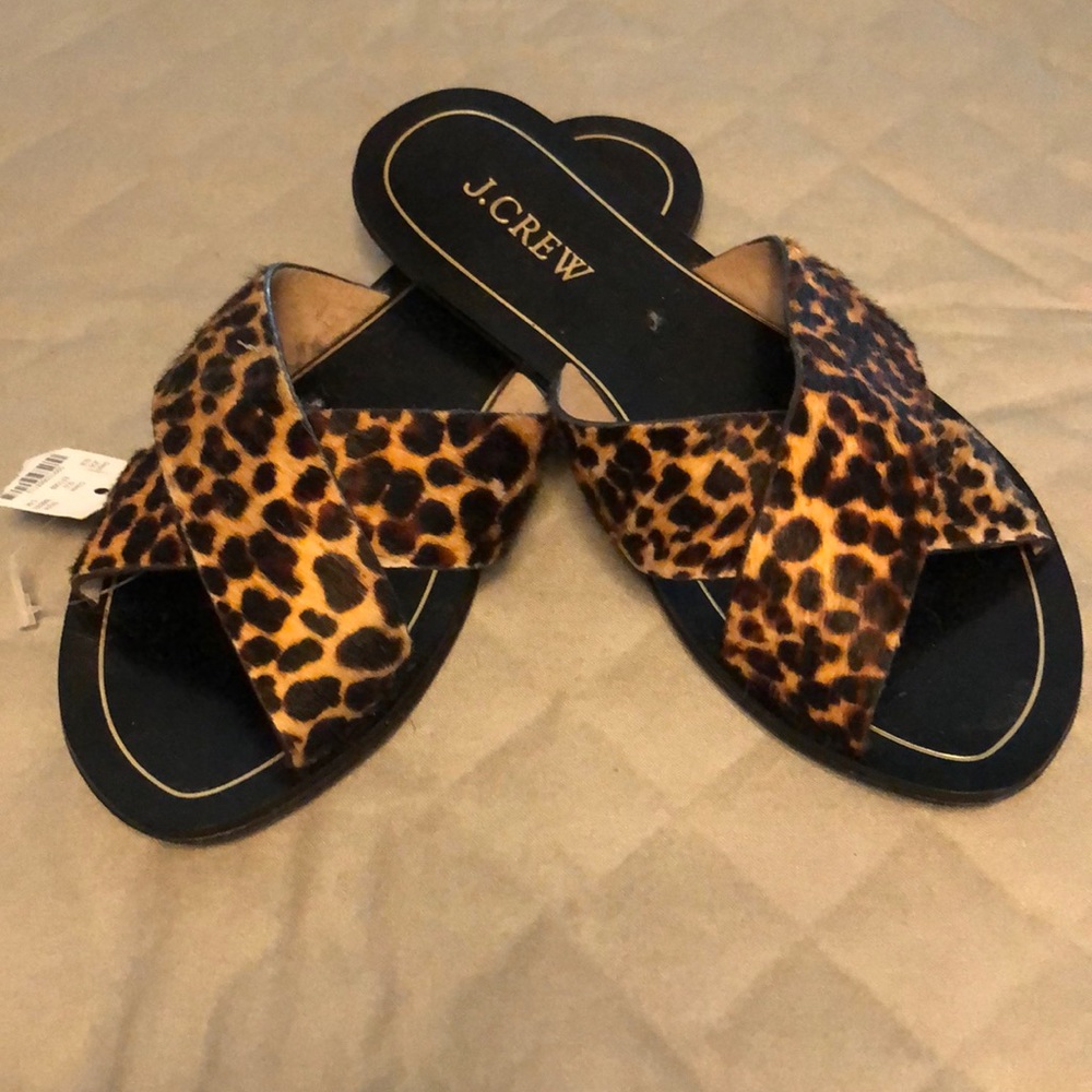 J. Crew Leopard Print Sandals